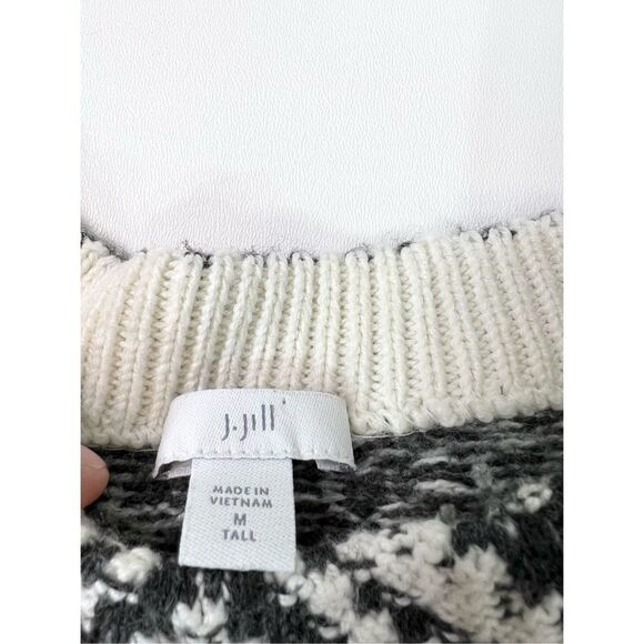 J. Jill Sweater Womens Medium Tall Ombre Fair Isle Mock Neck Pullover Multicolor - Picture 5 of 9